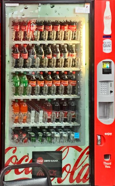 coke glass front vending machine